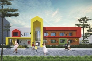 Игрушечные домики украсят фасад детского сада в Ново-Переделкино