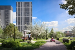 Зоны отдыха и прогулочные маршруты появятся в яблоневом саду в ЖК «Вестердам»