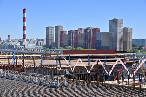 Завершены основные конструкции эстакады над Симферопольским шоссе на южном направлении МСД