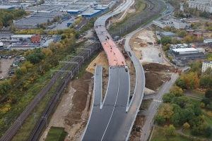 Эстакада на МСД в районе Дорожной улицы готова почти на 90%