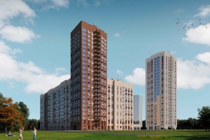 В Кузьминках облицуют кирпичом натуральных оттенков дом реновации