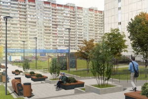 Началось благоустройство территории около ТПУ «Медведково»