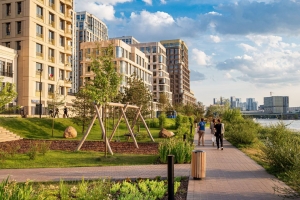 Открыт еще один участок набережной затона Новинки на юге Москвы