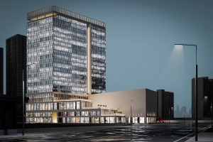 Городская площадь и сквер появятся у бизнес-центра в районе Обручевский