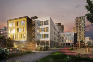 Школу с яркими фасадами и атриумом в Покровском-Стрешневе построят в 2024 году