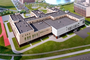 Готовы кровля и фасад строящейся школы на 2100 мест в Рассказовке