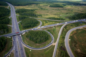 Запуск движения на последнем участке ЦКАД от Калужского до Симферопольского шоссе. В. Путин, М. Хуснуллин, С. Собянин, А. Воробьёв, А. Бочкарёв