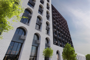 Арочные окна украсят черно-белый дом по реновации в Басманном районе