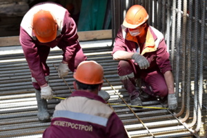 На стройплощадке «Тверская Плаза IV» соблюдают меры профилактики от COVID-19