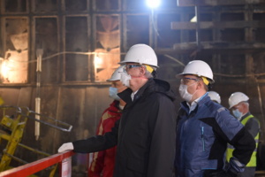 Завершение проходки одного из самых глубоких тоннелей БКЛ метро – между «Рижской» и «Савёловской». С. Собянин, А. Бочкарев, Ю. Кравцов
