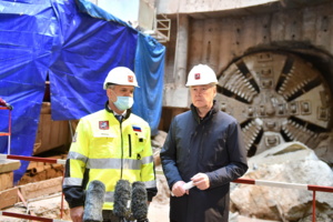 Осмотр тоннеля от станции метро «Лефортово» до «Рижской». С. Собянин, С. Жуков