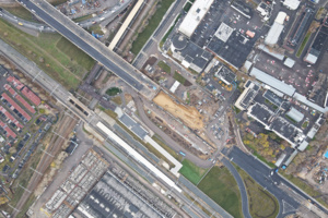 Осмотр хода строительства Юго-Восточной хорды (ЮВХ). С. Собянин, П. Аксёнов, А. Бочкарёв