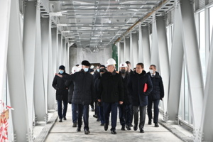 Осмотр хода строительства нового вокзала Восточный. С. Собянин