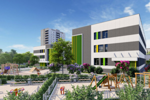 Новый корпус школы в районе Ховрино украсят разноцветные ламели