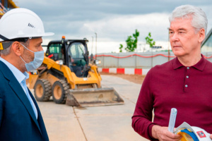 Осмотр объектов строительства в Новой Москве и запуск дороги от Щербинки до Бутова. С. Собянин