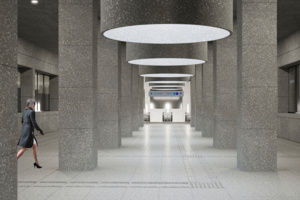 Архитектурная отделка станции «Кунцевская» БКЛ метро готова более чем наполовину