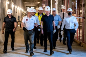 Строительство станции метро «Лианозово». С. Собянин, А. Бочкарёв