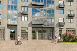 Фасадные работы ведутся в доме по реновации в районе Южное Тушино