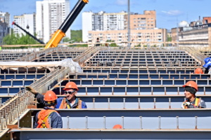 Стартовала сборка пролета путепровода на пересечении МСД и Бакинской улицы