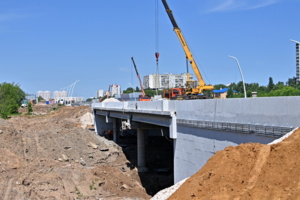 Путепровод под ж/д путями на южном участке МСД готов наполовину