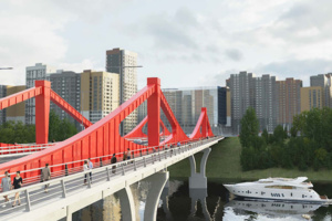 Мост через Москву-реку в районе улицы Мясищева готов почти на 50%