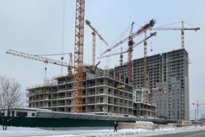 Началось устройство лифтовых шахт в компенсационном доме для дольщиков ЖК «Мегаполис»