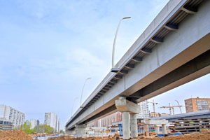 Четыре путепровода строят на выезде с Южной рокады на МСД