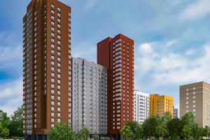 На Большой Очаковской улице ведется строительство жилого комплекса по программе реновации