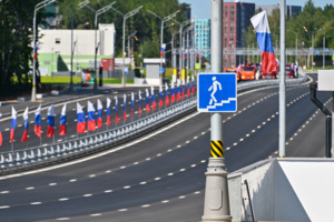 На новом участке трассы Солнцево – Бутово – Варшавское шоссе открыли четыре пешеходных перехода