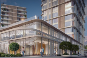 В общественно-деловом комплексе на улице Лобачевского начались отделочные работы