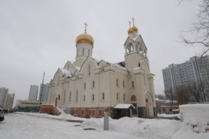 Завершена отделка фасадов на храме в честь Андрея Рублева в Раменках