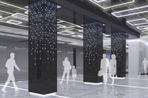 Капли дождя и лабиринты украсили станцию метро «Говорово»